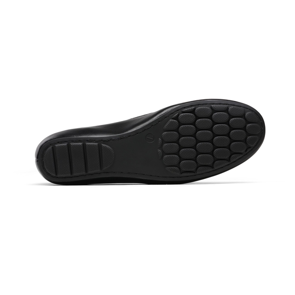 Low Wedge Round Toe Flat Shoes - BLACK PU - 5